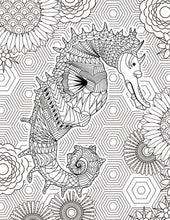 Load image into Gallery viewer, Adult Stress & the Effects of Coloring PLUS - Sea Life Pattern For Beginners Adult Coloring book