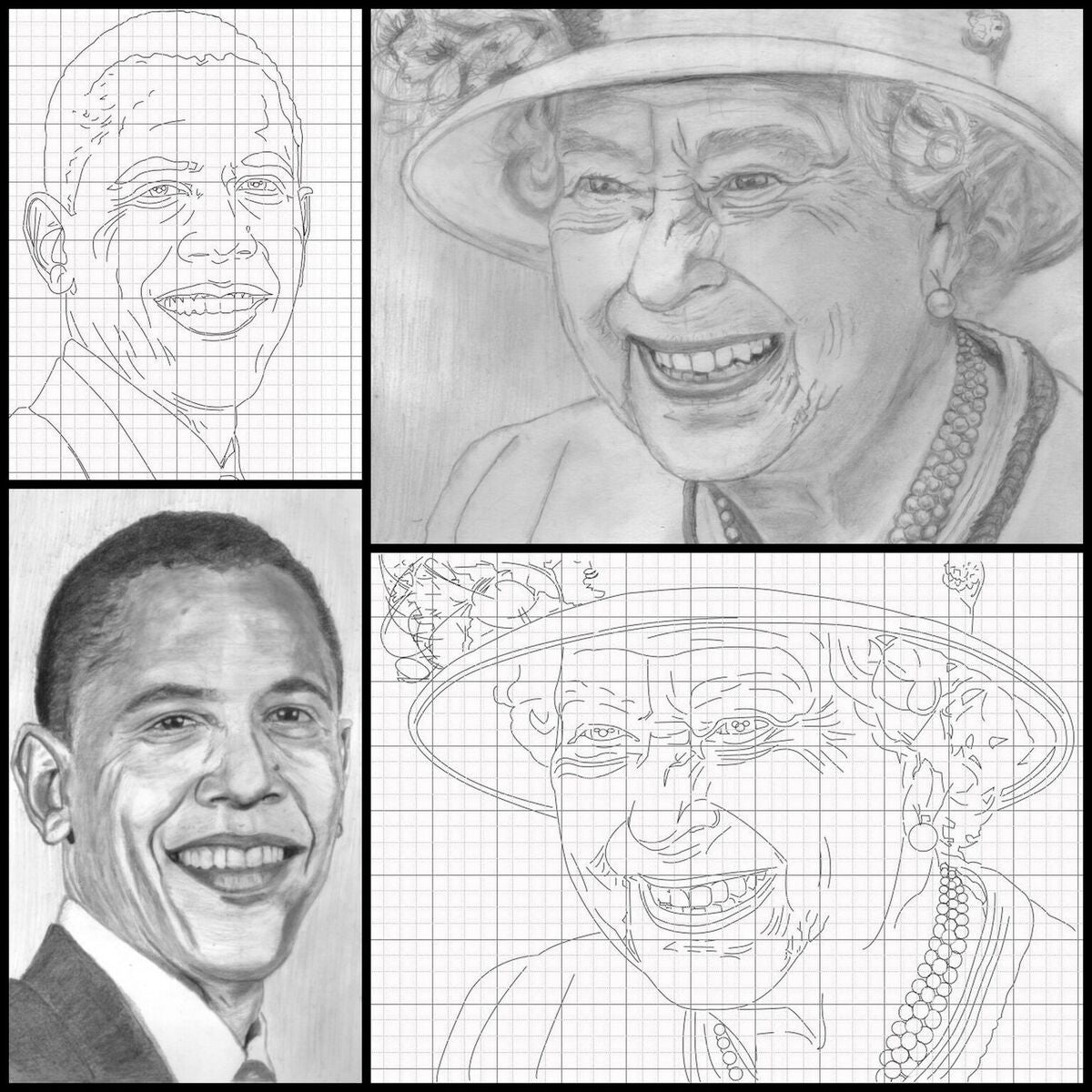 line drawings of famous people