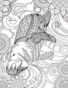 Adult Stress & the Effects of Coloring PLUS - Sea Life Pattern For Beginners Adult Coloring book
